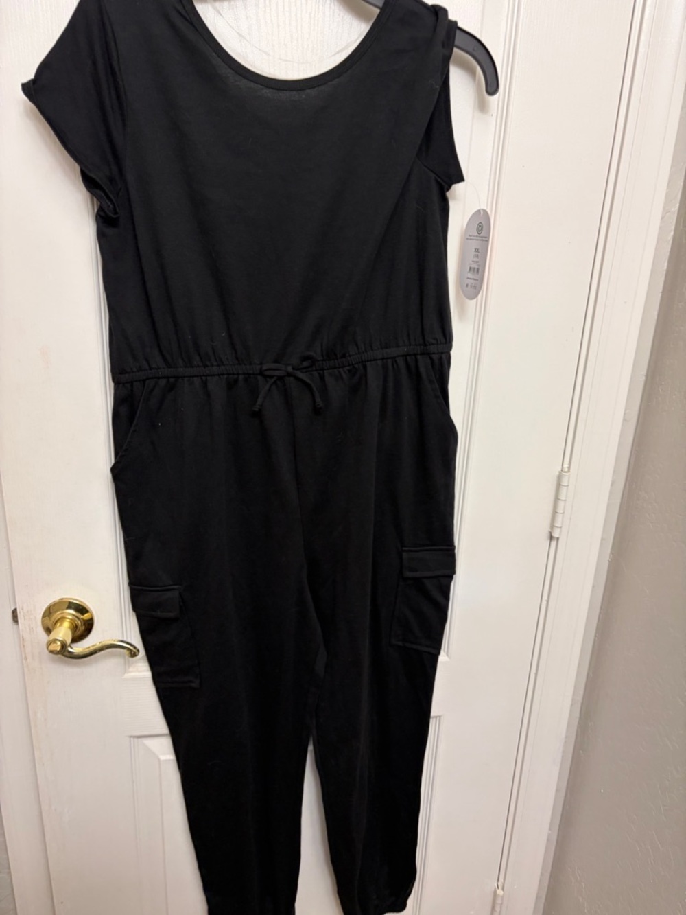 Everyday Black Jumpsuit with Cargo Pockets